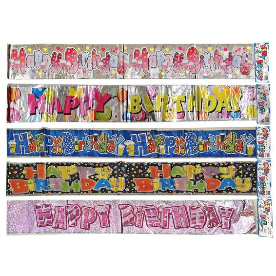 Zitaget Photo of Happy Birthday Μεταλλιζέ 180x12cm Homie 3726