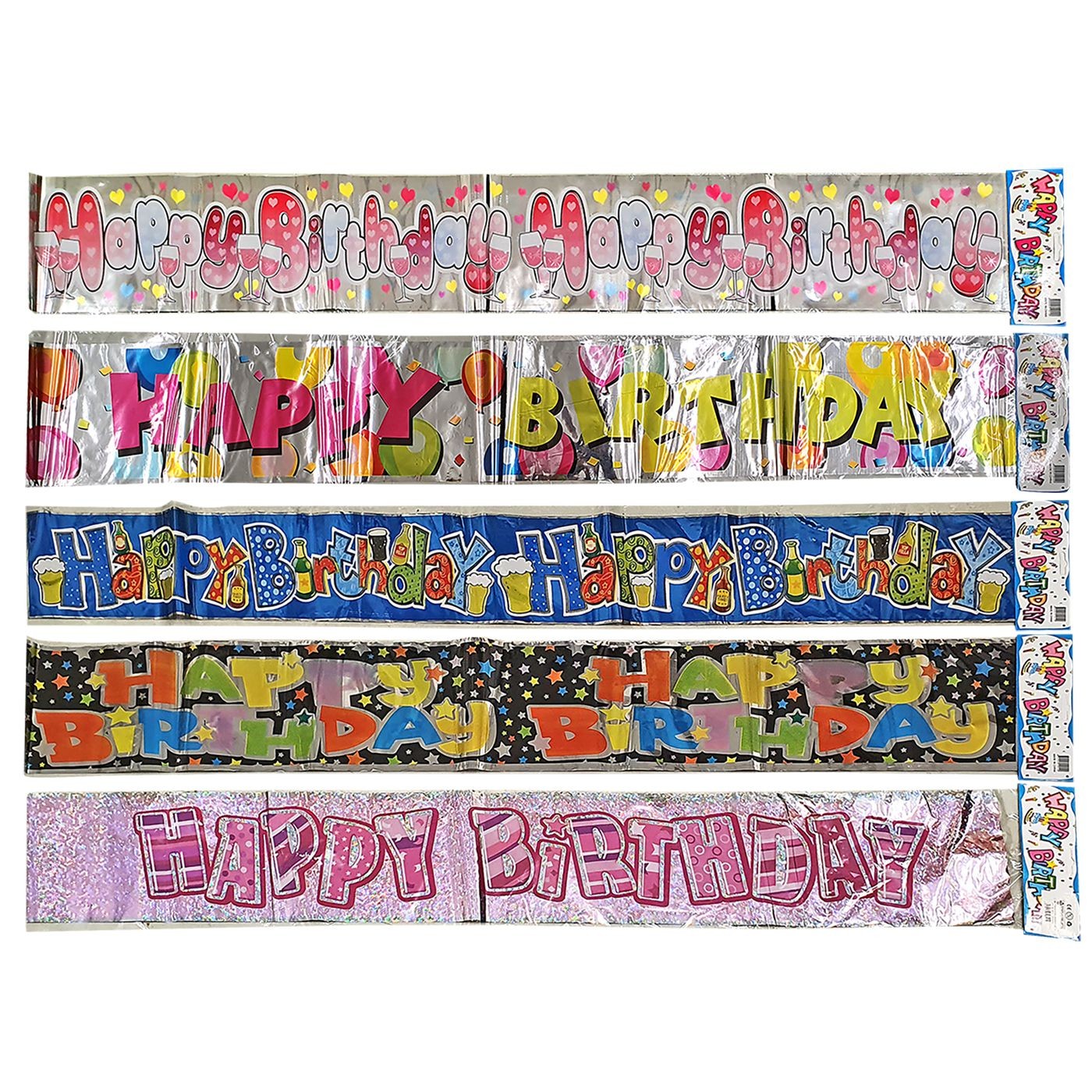 17-6 Zitaget Photo of Happy Birthday Μεταλλιζέ 180x12cm Homie 3726