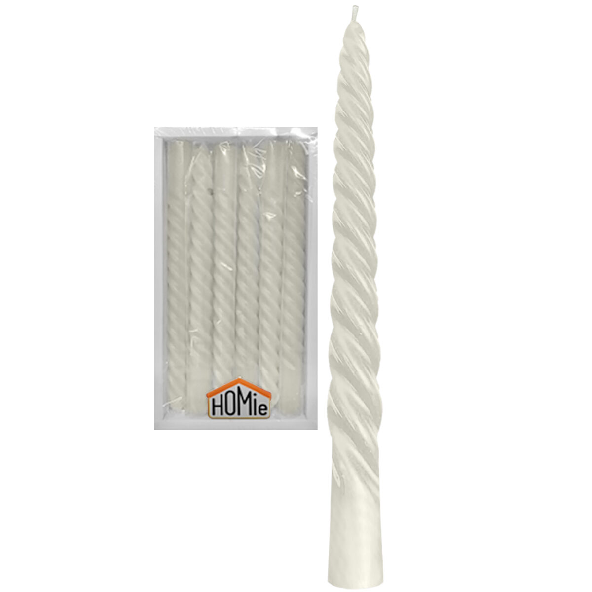 Κερί Κηροπηγίου Σπιράλ Υ:20cm ø22mm Homie 5731 - 12 τεμ. - Image 2