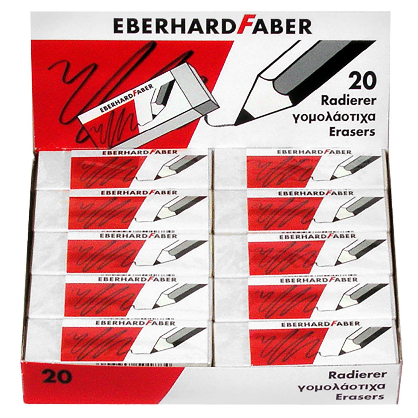 50-1557 Zitaget Photo of Γόμα Faber Λευκή πακ=20τεμ Faber 5280-Β