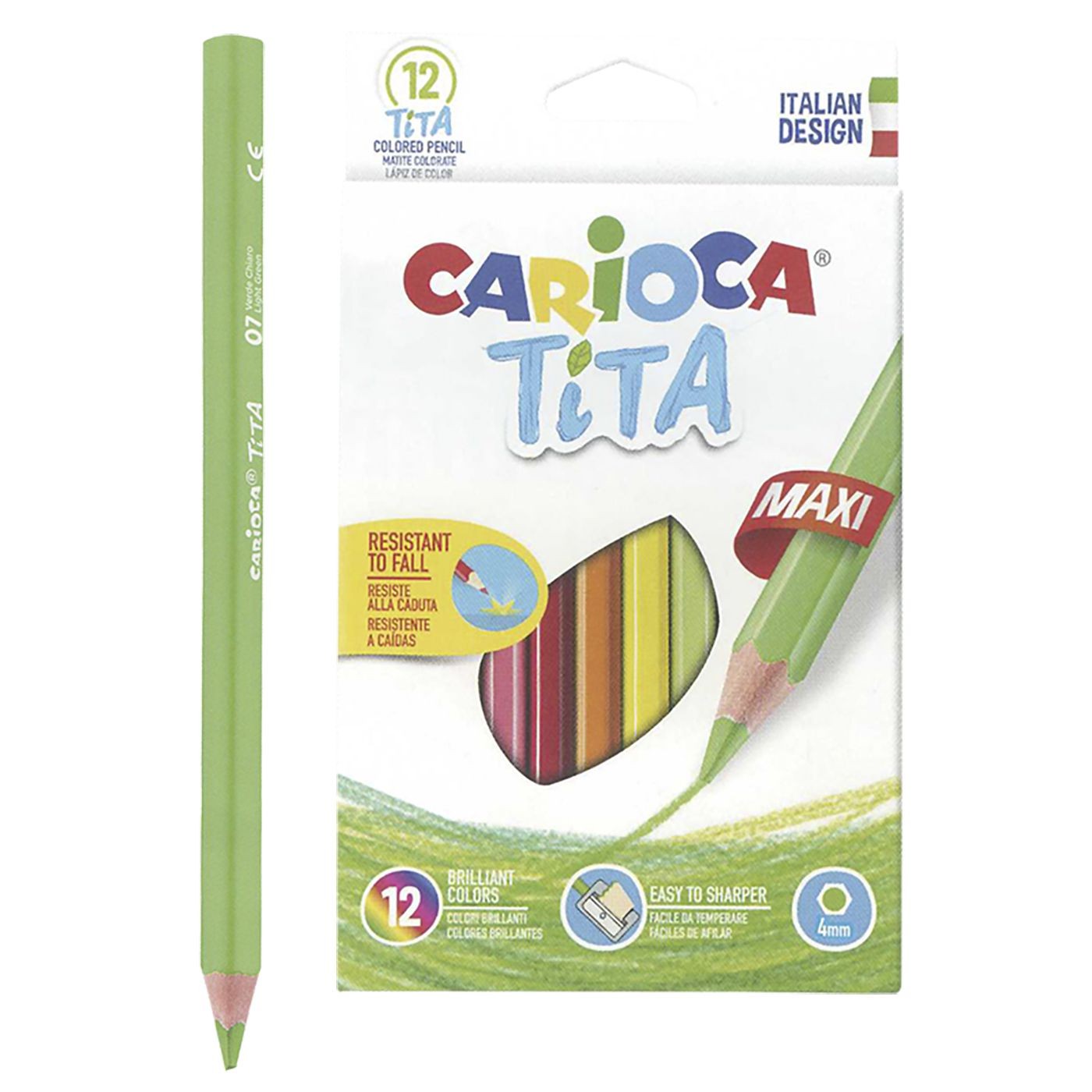 60-390 Zitaget Photo of Ξυλομπογιά Carioca Jumbo σετ=12χρωματα Carioca 42789