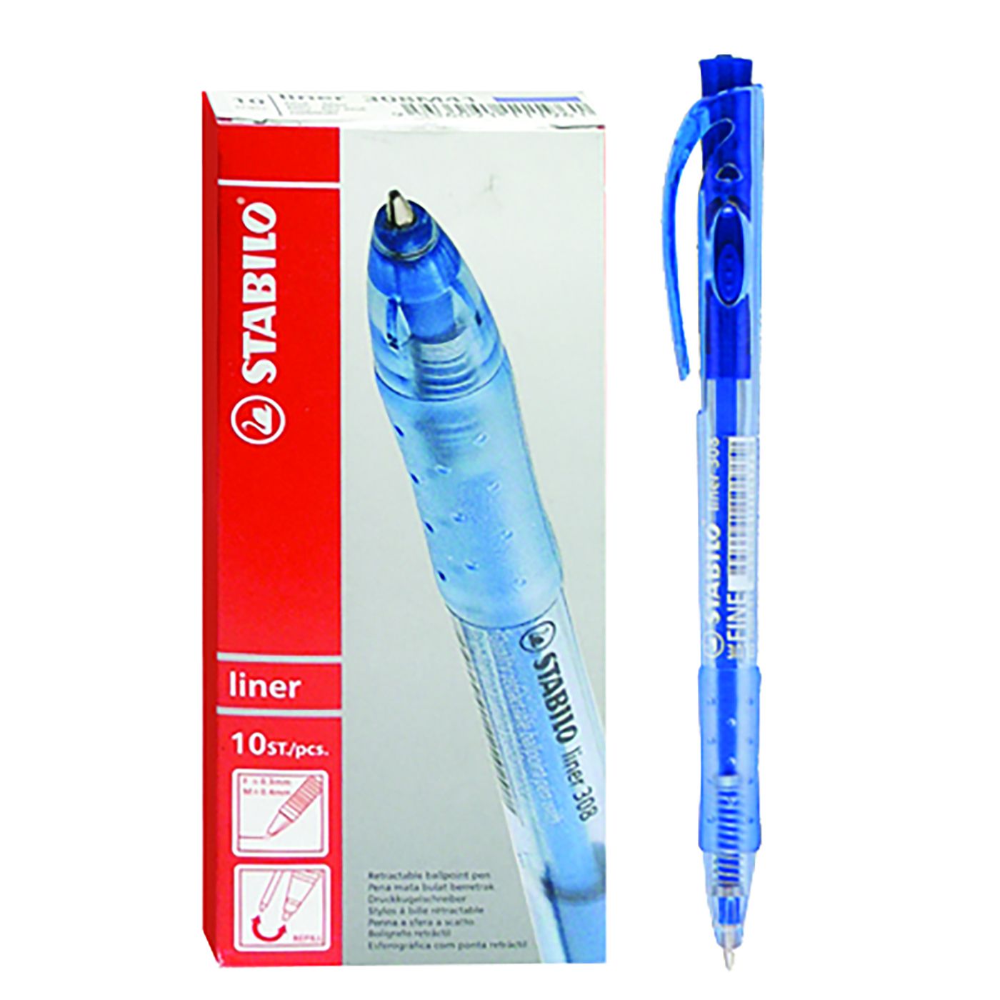 60-679 Zitaget Photo of Στυλό Κουμπί Stabilo Ballpoint Μπλε 1