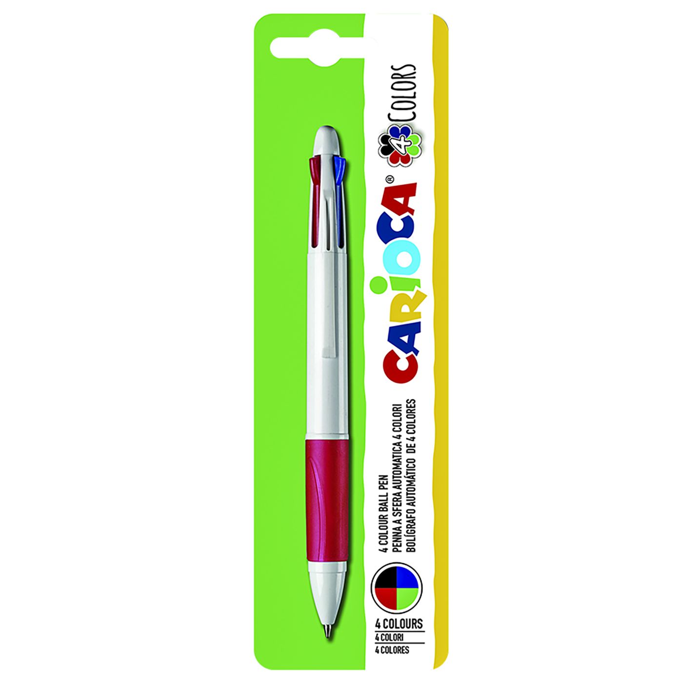 60-728 Zitaget Photo of Στυλό 4 Χρωμάτων Carioca Ballpoint 1.0mm Carioca 40145