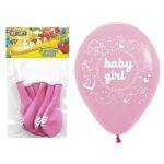 Zitaget Photo of Μπαλόνια 12" 6τεμ Baby Girl 30cm ToyMarkt 911266