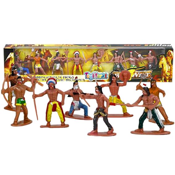 Zitaget Photo of 8 Ινδιάνοι σε Μακρόστενο Κουτί 39x8x3cm ToyMarkt 913270