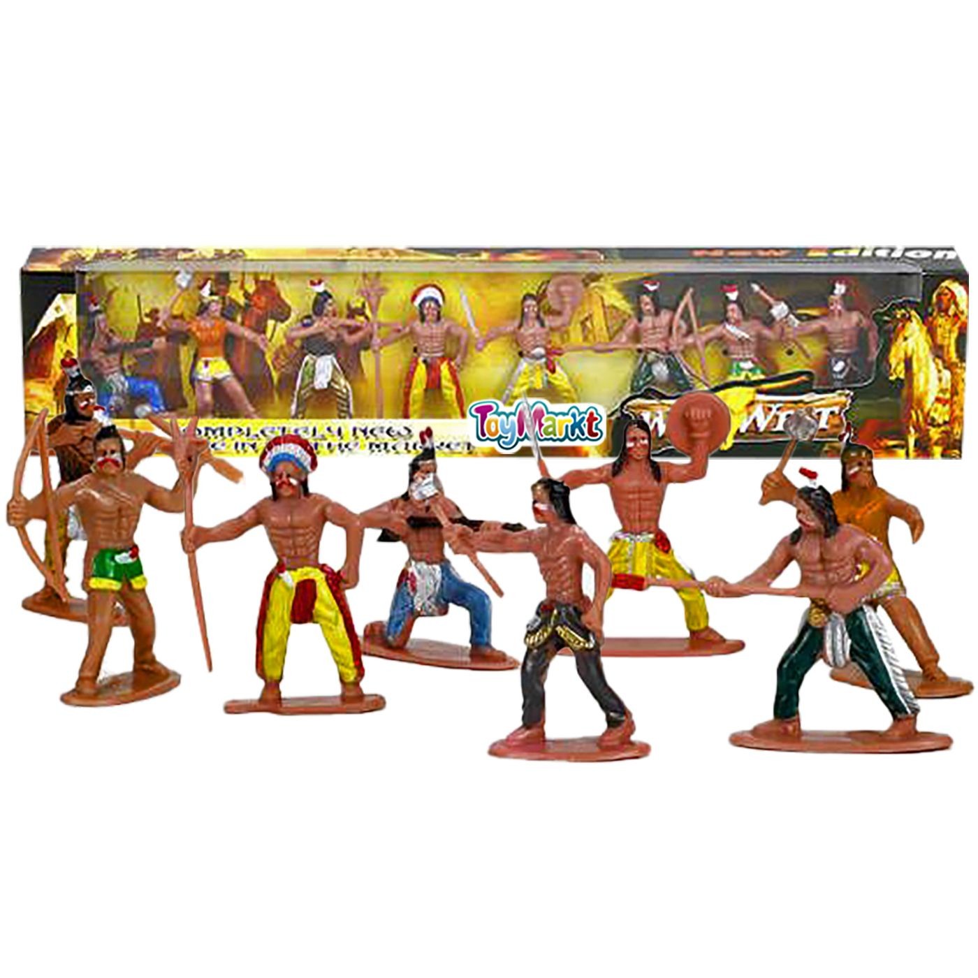 71-3250 Zitaget Photo of 8 Ινδιάνοι σε Μακρόστενο Κουτί 39x8x3cm ToyMarkt 913270