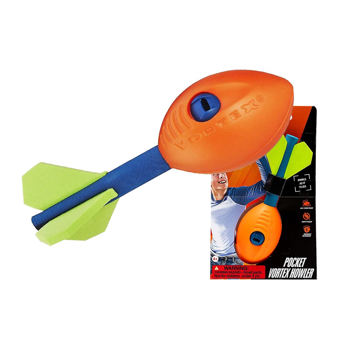 71-3487 Zitaget Photo of Nerf Sports Μπάλα Πύραυλος Pocket Vortex Howler 17x ø5