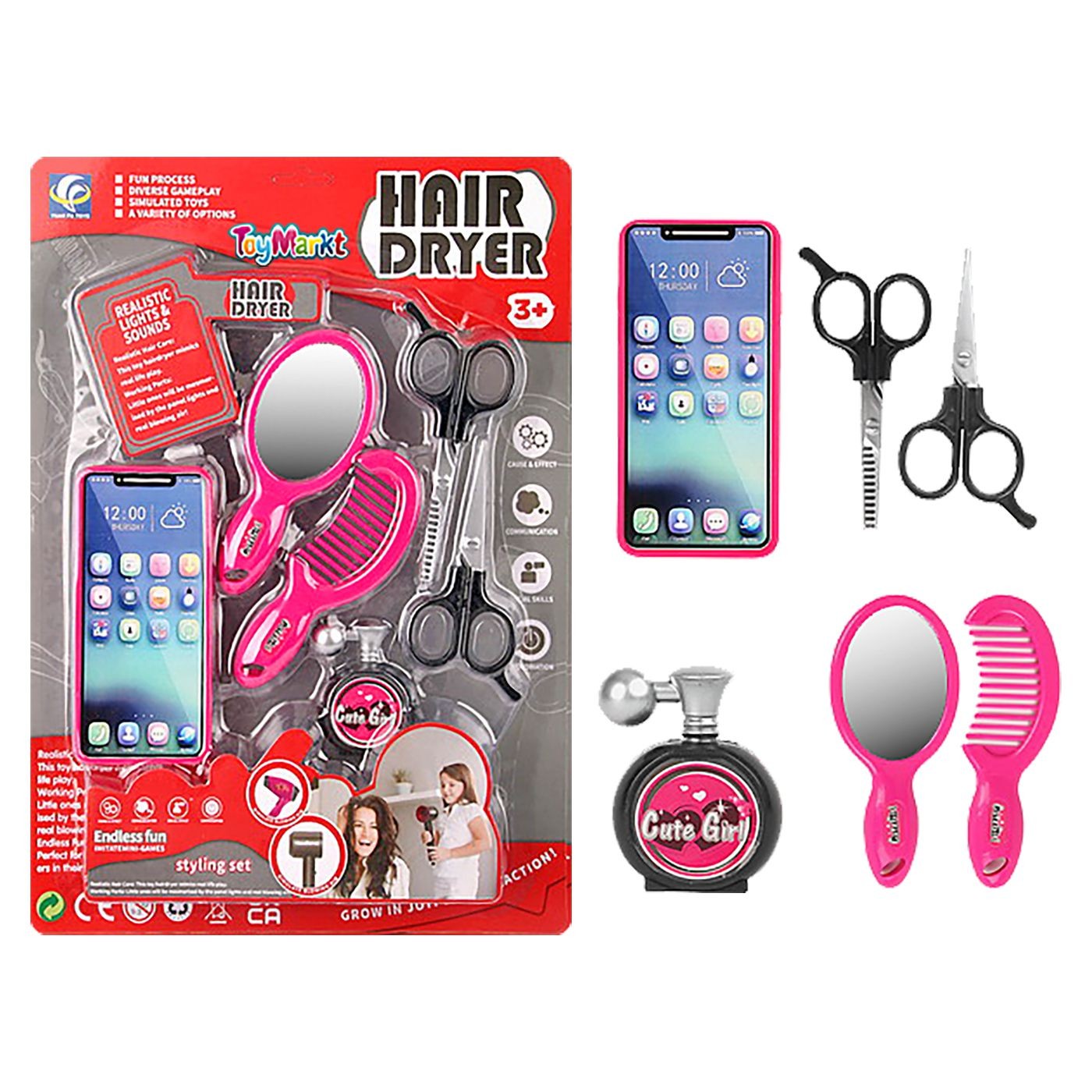 77-1255 Zitaget Photo of Καρτέλα Ομορφιάς diy Hair Dryer 37x27x5cm ToyMarkt 971275