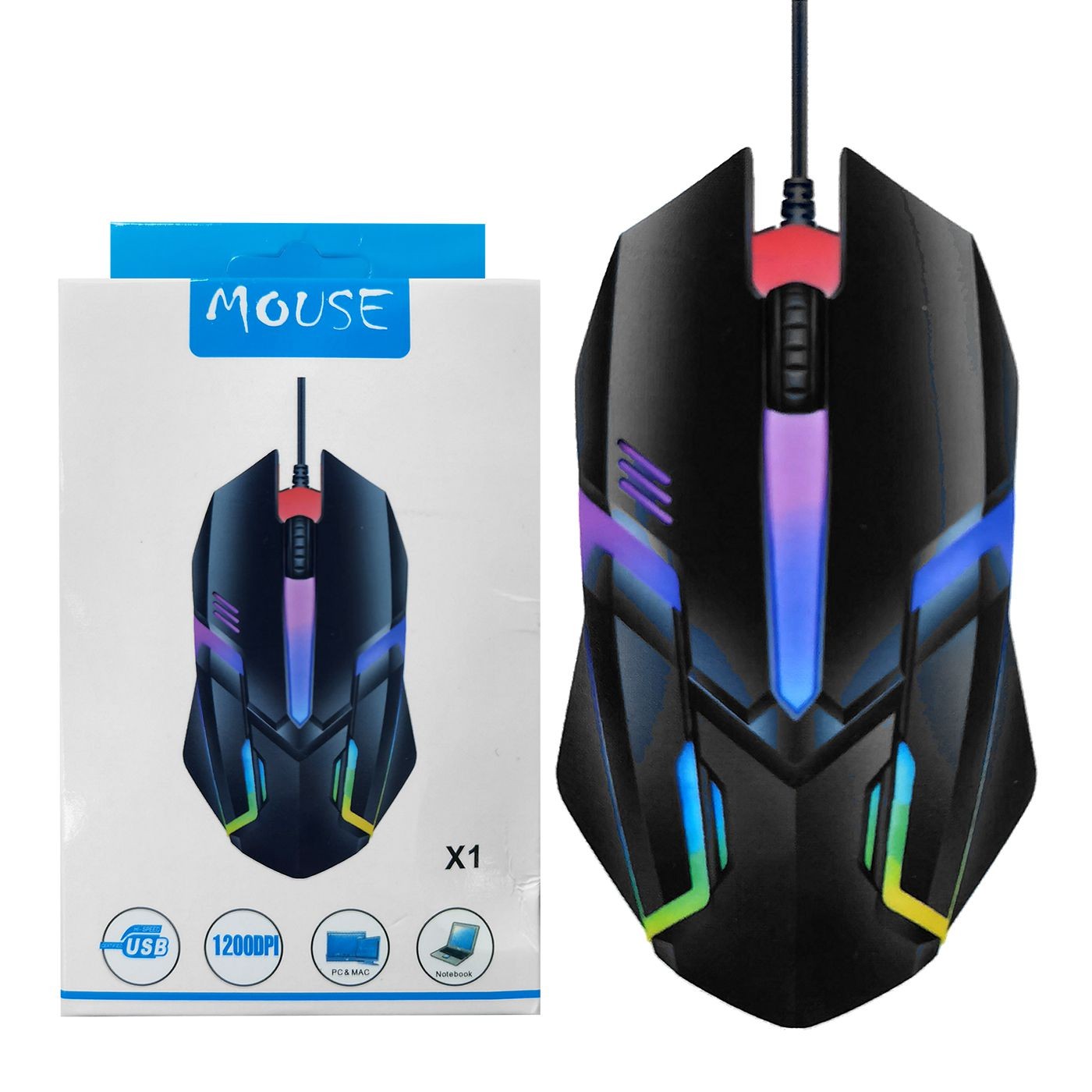 89-52 Zitaget Photo of Ποντίκι Gaming Ενσύρματο RGB JustNote 10972