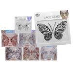 Zitaget Photo of Αυτοκόλλητα Προσώπου Πεταλούδα Face Gems 17x17cm Carnavalista 232485