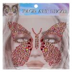 Αυτοκόλλητα Προσώπου Πεταλούδα Face Gems 17x17cm Carnavalista 232485 - 12 τεμ. - Image 2
