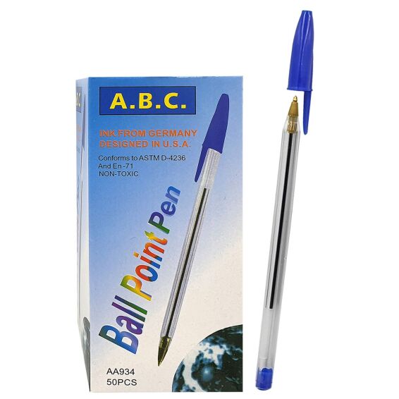 Zitaget Photo of Στυλό Κλασσικό Διάφανο Ballpoint Μπλε 1mm  JustNote 8035