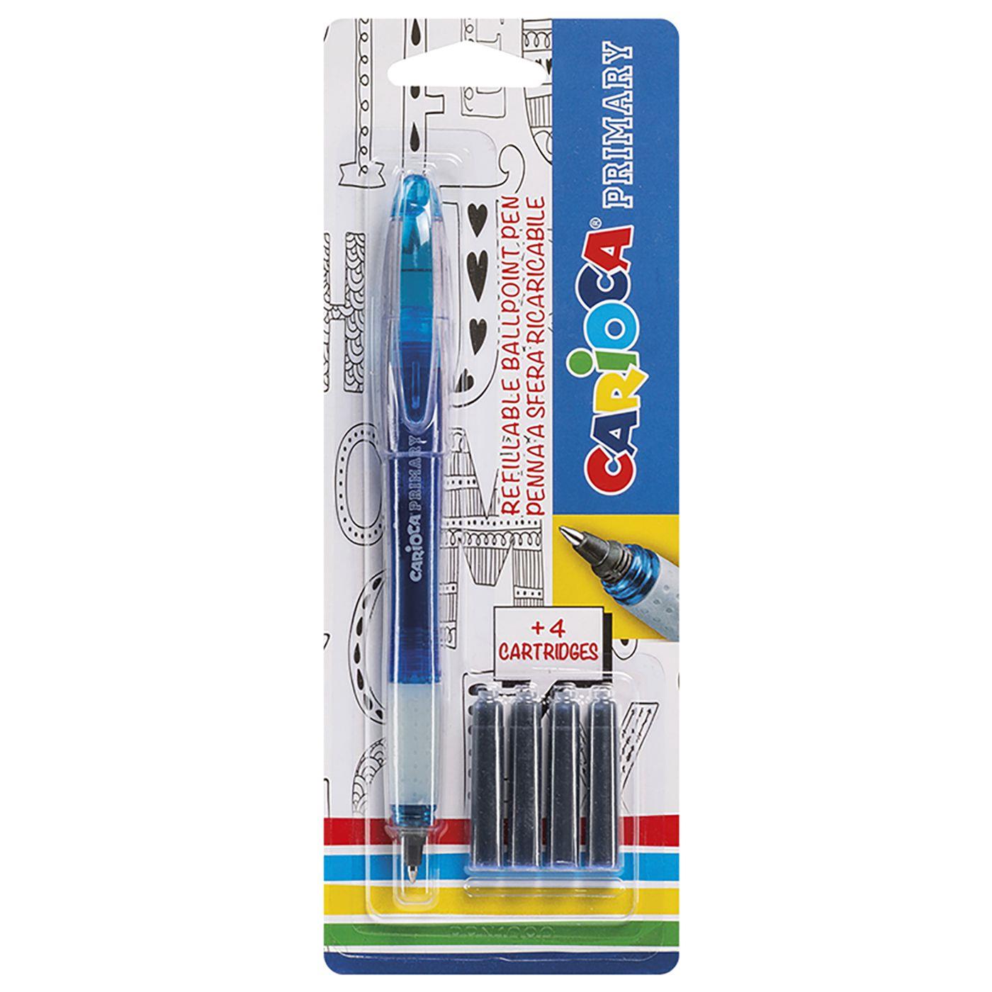 60-730 Zitaget Photo of Στυλό σετ με 4 Μελάνια Carioca Ballpoint 1.0mm Carioca 43248