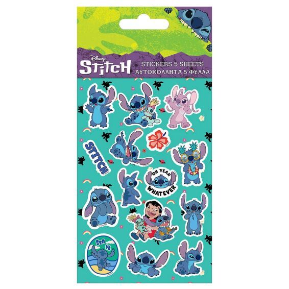 Zitaget Photo of Αυτοκόλλητα σετ 5 Φύλλων Lilo & Stitch 12x8cm Stitch 000564613