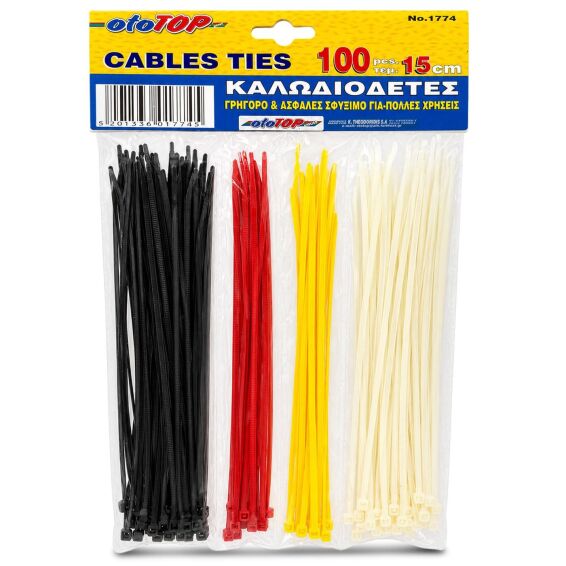 Zitaget Photo of Δεματικά Καλωδίων 15cm σετ=100τεμ tie Wrap Homie 116790