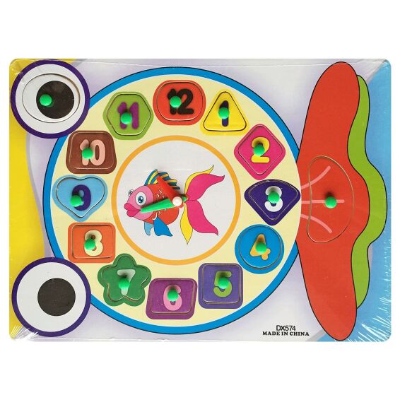 Zitaget Photo of Εκπαιδευτικό Ρολόι Παζλ Ψάρι 30x22cm ToyMarkt 913719