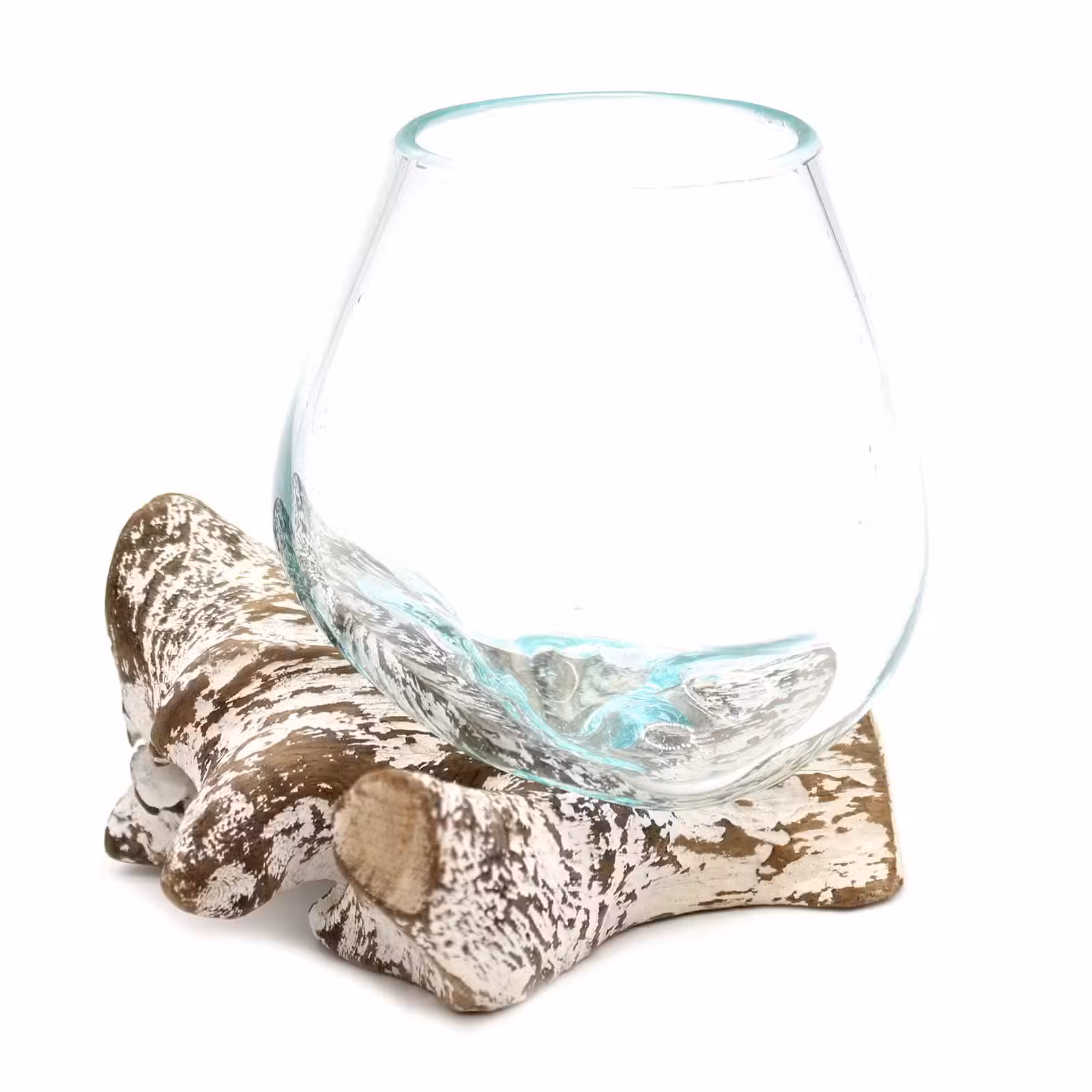 1600x1600 (1) Molten Glass on Whitewash Wood - Small Bowl - Image 1
