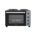 Ηλεκτρικό φουρνάκι με 2 εστίες PREO-40589 PRIMO 35L 3000W Γυάλινη πρόσοψη Μαύρο/Ασημί - Image 2