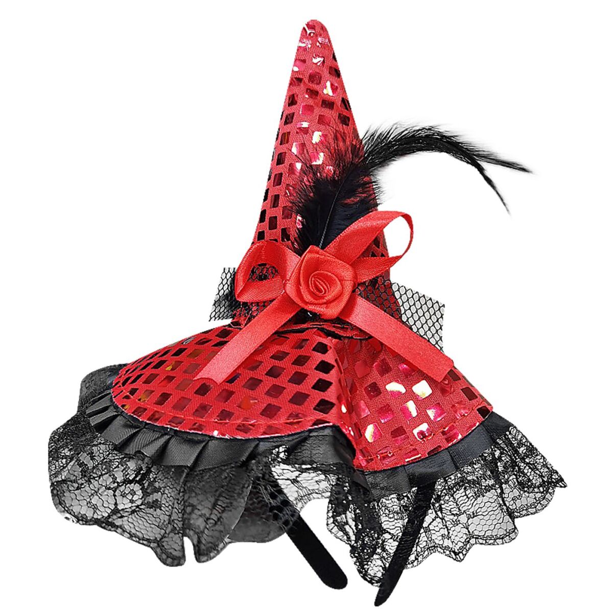 Στέκα Καπέλο Μάγισσας με Πούλιες 26x20cm Carnavalista 232473 - Image 2