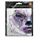Αυτοκόλλητα Προσώπου Face Gems Μέσα Νεκροκεφαλή 20x14cm Carnavalista 232653 - 12 τεμ. - Image 2