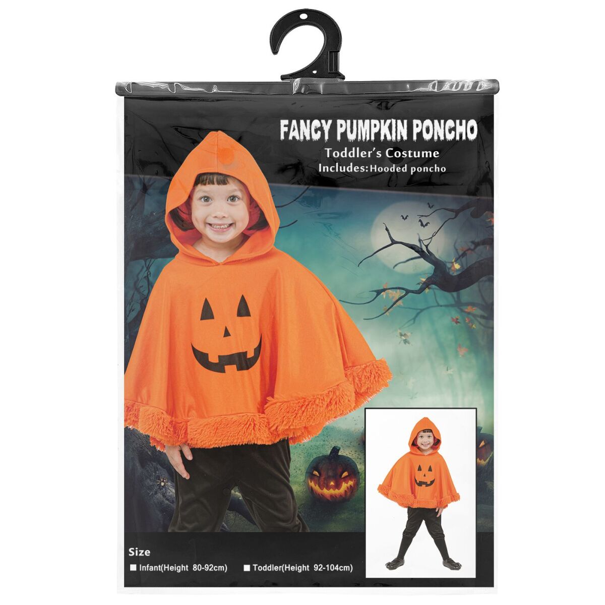 Στολή Μπεμπέ Πόντσο Κολοκύθα Halloween  Carnavalista 232727 - Image 3