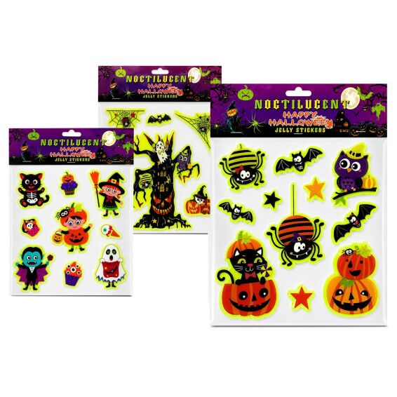Zitaget Photo of Αυτοκόλλητα 3D Φωσφοριζέ Halloween σετ=9 τεμ 24x20cm Carnavalista 232780