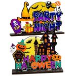 Επιτραπέζιο Ξύλινο Διακοσμητικό Halloween Παραστάσεις 18x15cm Carnavalista 232840 - Image 2