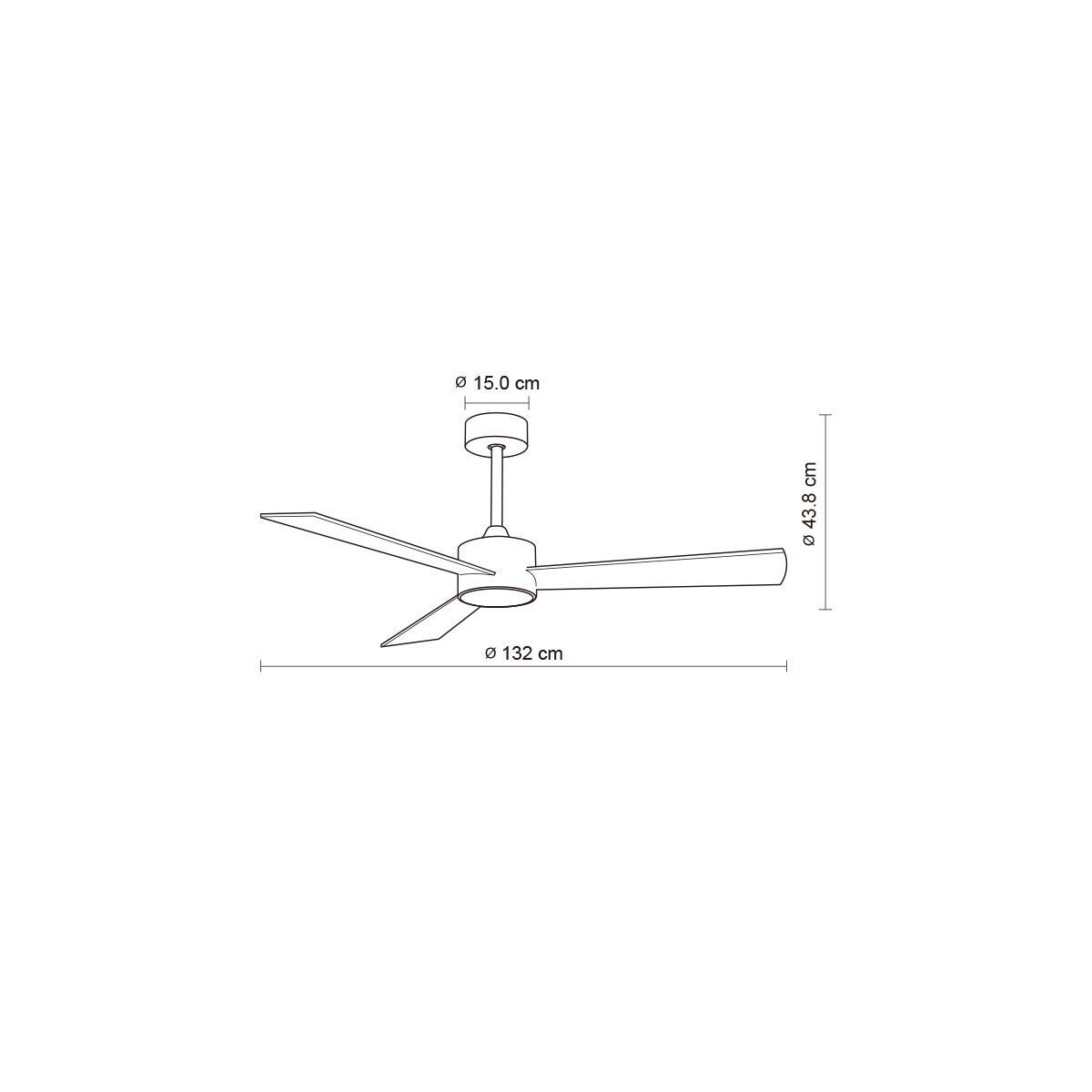 Ανεμιστήρας Οροφής 52'' 132CM PRCF-80617 Primo Λευκός 3Φτερά Με Τηλεχειριστήριο - Image 3