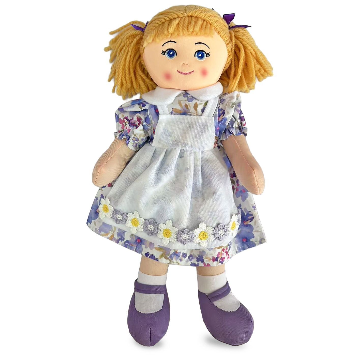 78-267 Zitaget Photo of Κούκλα Πάνινη μωβ με Κοτσίδες 50cm ToyMarkt 98287