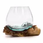 Molten Glass on Rare Parasite Wood