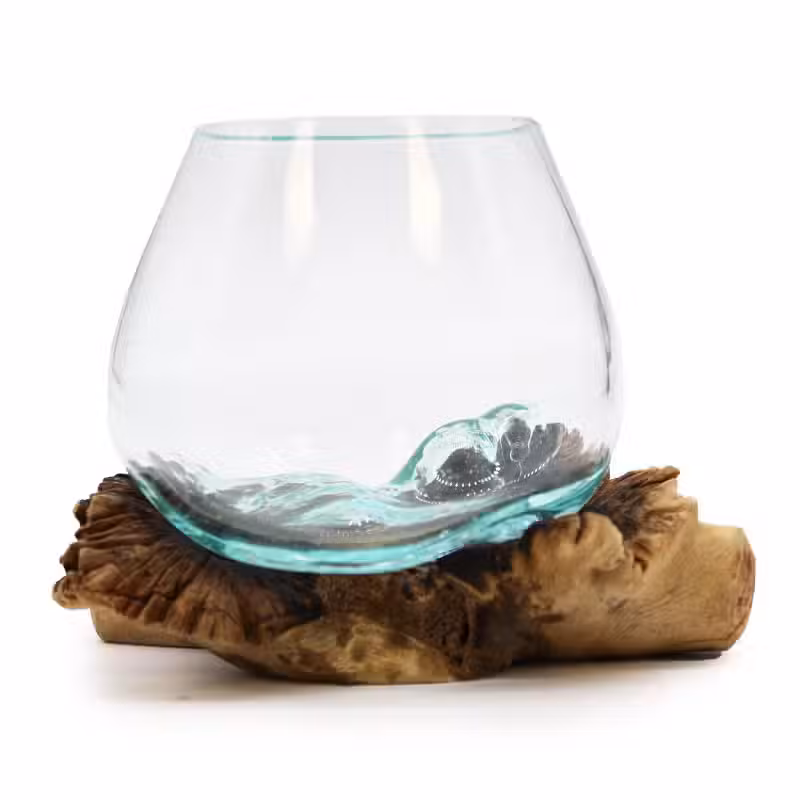800x800 Molten Glass on Rare Parasite Wood - Image 1