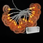 Zitaget Photo of 20 Λαμπάκια LED Μπαταρίας Κολοκύθες Λευκό Θερμό με Controller IP20 2