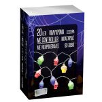20 Λαμπάκια LED Μπαταρίας Νεκροκεφαλές Πολύχρωμα με Controller IP20 2,3m Xmasfest 1133889 - Image 2