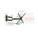 Zitaget Photo of Βάση Τηλεόρασης Τοίχου BM343XL Barkan 13" - 65" με Βραχίονα και Κλίση