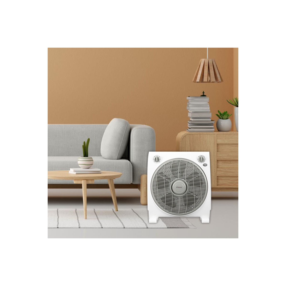 Ανεμιστήρας Box Fan PRBF-80452 Primo 12'' 30εκ. Λευκός-Γκρι - Image 2