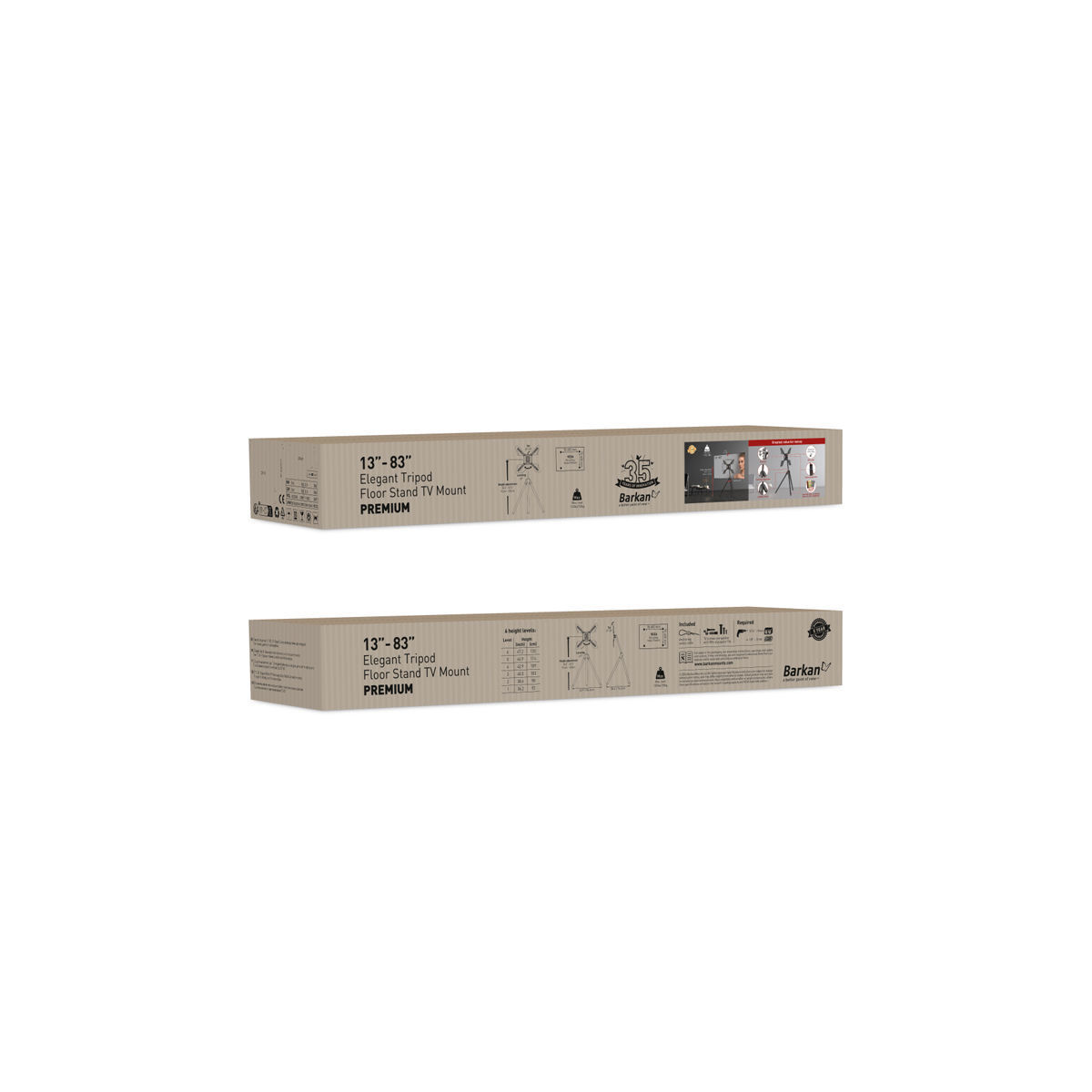 Βάση Τηλεόρασης Δαπέδου DTP410 Barkan 13" - 83" σε Τρίποδο - Image 3