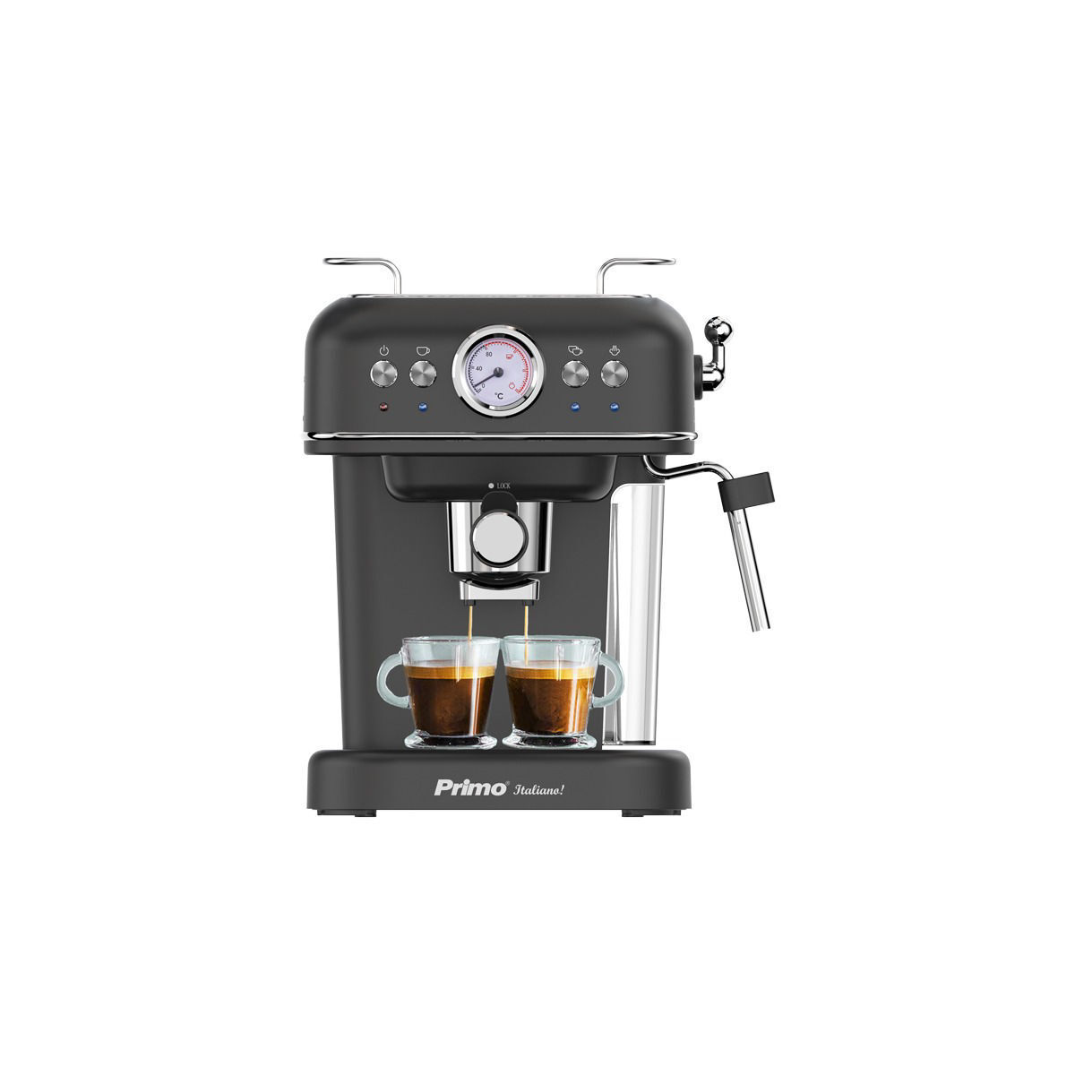 Μηχανή Καφέ Espresso PREM-40444 Primo Eco 20Bar 3σε1 Αναλογικό καντράν θερμοκρασίας Μαύρη-Chrome - Image 2