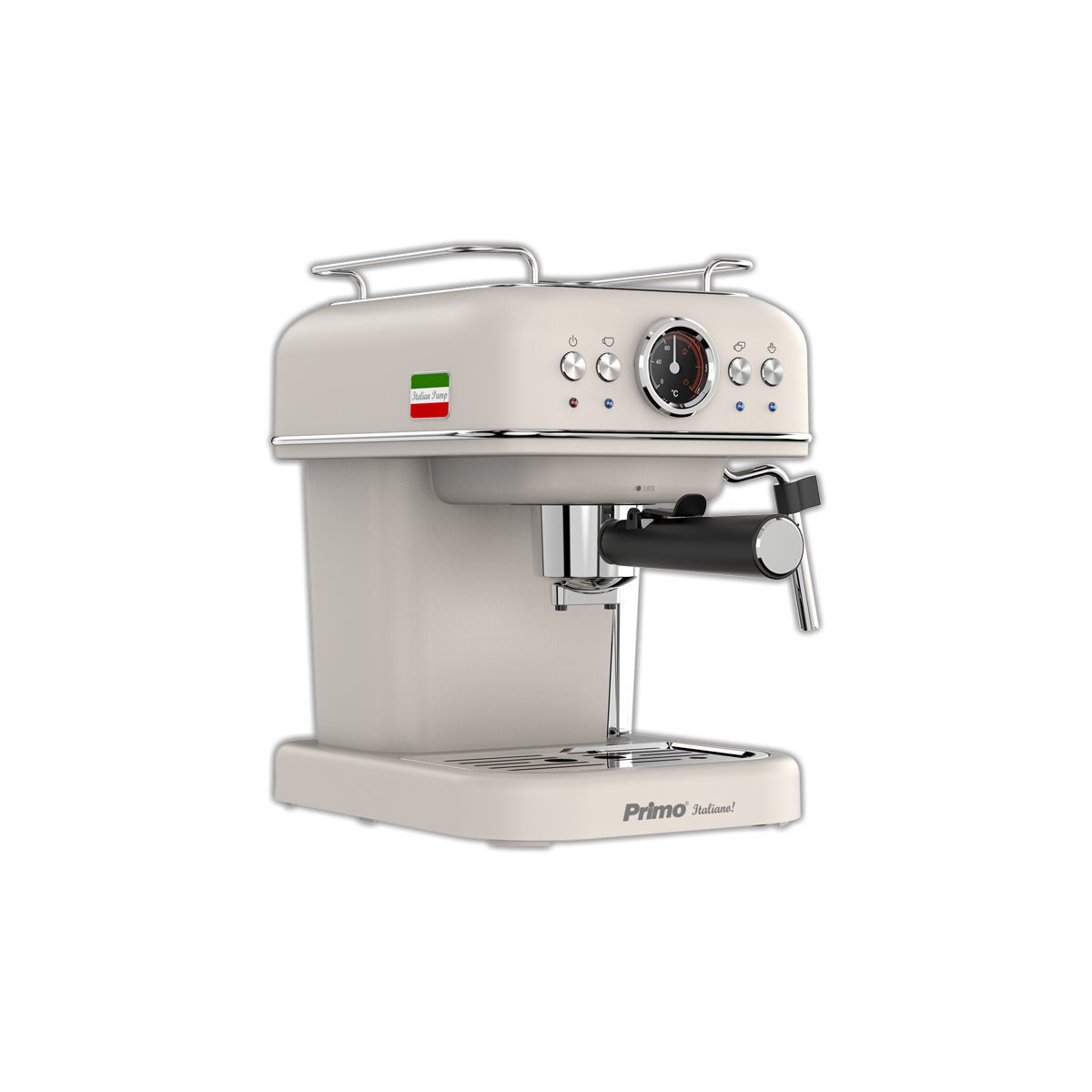 Μηχανή Καφέ Espresso PREM-40445 Primo Eco 20Bar 3σε1 Αναλογικό καντράν θερμοκρασίας Ιβουάρ-Chrome - Image 3