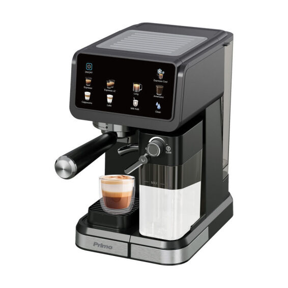Zitaget Photo of Μηχανή Espresso+Milk frother PREM-40570 Primo 3σε1 Hot&Cold 20Bar Touch screen Μαύρη-Inox