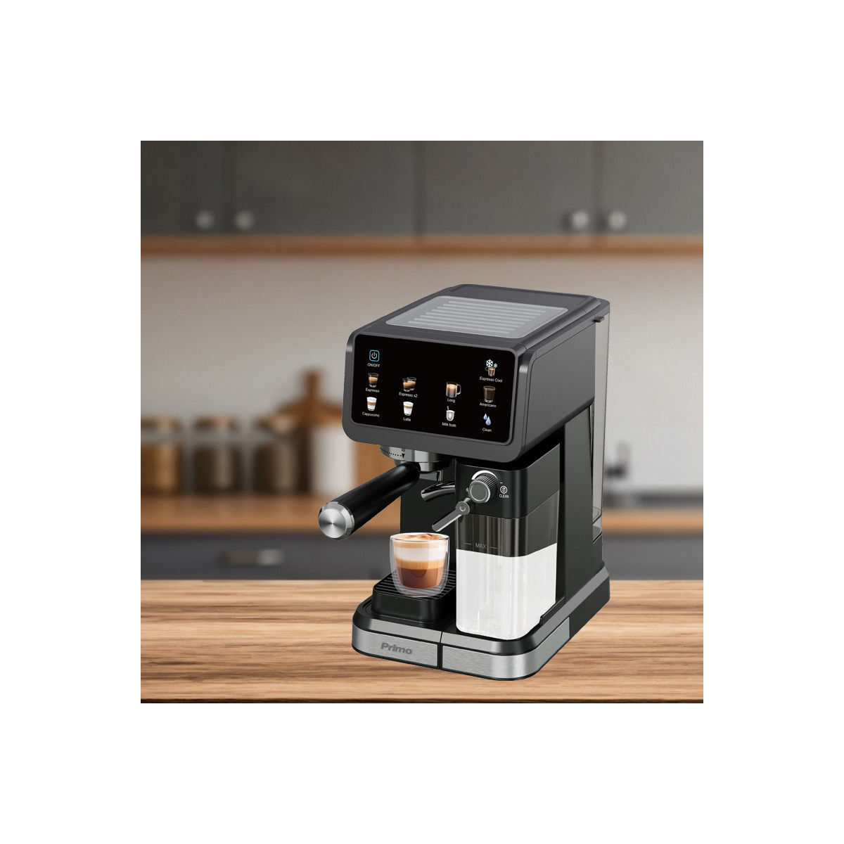 Μηχανή Espresso+Milk frother PREM-40570 Primo 3σε1 Hot&Cold 20Bar Touch screen Μαύρη-Inox - Image 3
