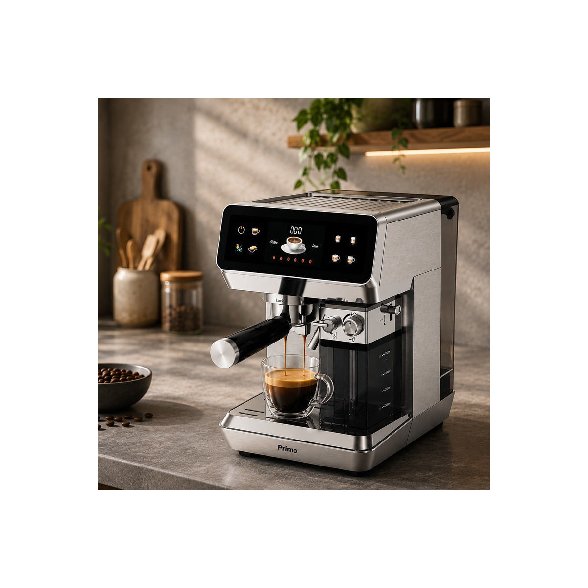 Μηχανή Espresso+Milk frother PREM-40574 Primo 2σε1 20Bar Digital Ιnox - Image 3