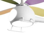 Ανεμιστήρας Οροφής Helicopter PRCF-80679 Primo Kids Series DC 98εκ. Με Τηλεχειριστήριο LED 4Φτερά Λευκός - Image 2