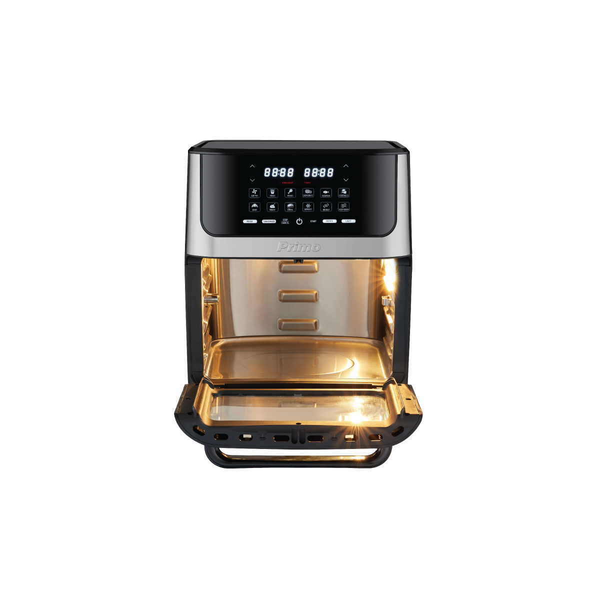 Φουρνάκι & Φριτέζα Αέρος PRAF-40424 Primo Digital 12L 1800W Inox/Μαύρο - Image 2