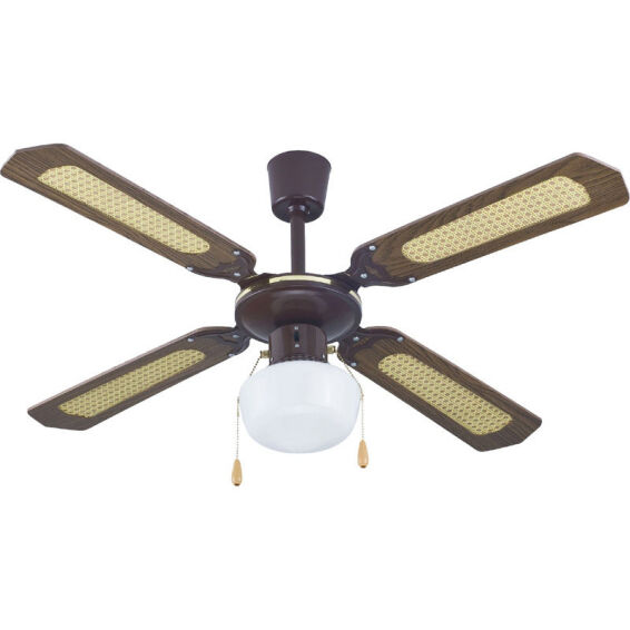 Zitaget Photo of Ανεμιστήρας Οροφής PRCF-80276 Primo 42'' 105εκ. 1Φως 4 Φτερά Καφέ