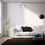 Ανεμιστήρας Οροφής PRCF-80425 Primo 44'' 110εκ. Με Τηλεχειριστήριο 1Φως 5Φτερά Ασημί - Image 3