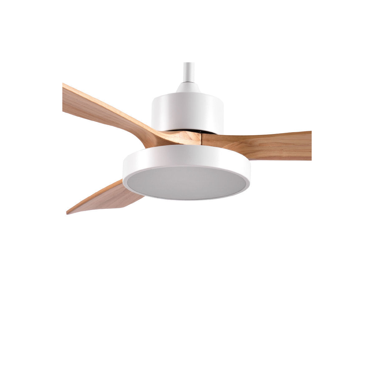 Ανεμιστήρας Οροφής PRCF-80616 Primo 52'' 130εκ. Με Τηλεχειριστήριο 1Φως LED 3Φτερά Λευκός με ξύλινα φτερά - Image 2