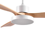 Ανεμιστήρας Οροφής PRCF-80616 Primo 52'' 130εκ. Με Τηλεχειριστήριο 1Φως LED 3Φτερά Λευκός με ξύλινα φτερά - Image 2
