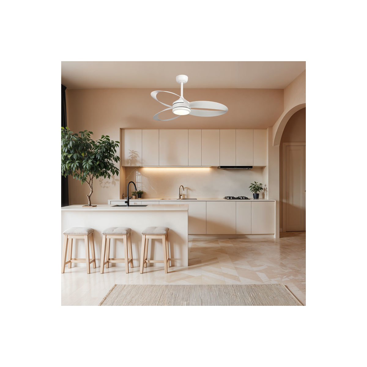 Ανεμιστήρας Οροφής PRCF-80654 PRIMO 52'' 132εκ. DC Με Τηλεχειριστήριο 1 Φως LED 3Φτερά Λευκός - Image 3