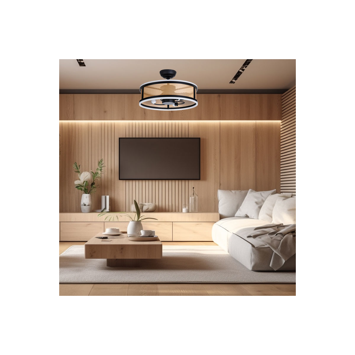 Ανεμιστήρας Οροφής PRCF-80657 PRIMO 24'' 60εκ. DC Με Τηλεχειριστήριο 3 Φώτα LED - Image 3