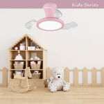 Ανεμιστήρας Οροφής PRCF-80684 Primo Kids Series DC 26'' 65εκ. Με Τηλεχειριστήριο 1 Φως LED 3Φτερά Ροζ - Image 3